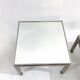 Mid-Century Modern Pair of Side Tables, Metal and Glass, Italy, 1970s