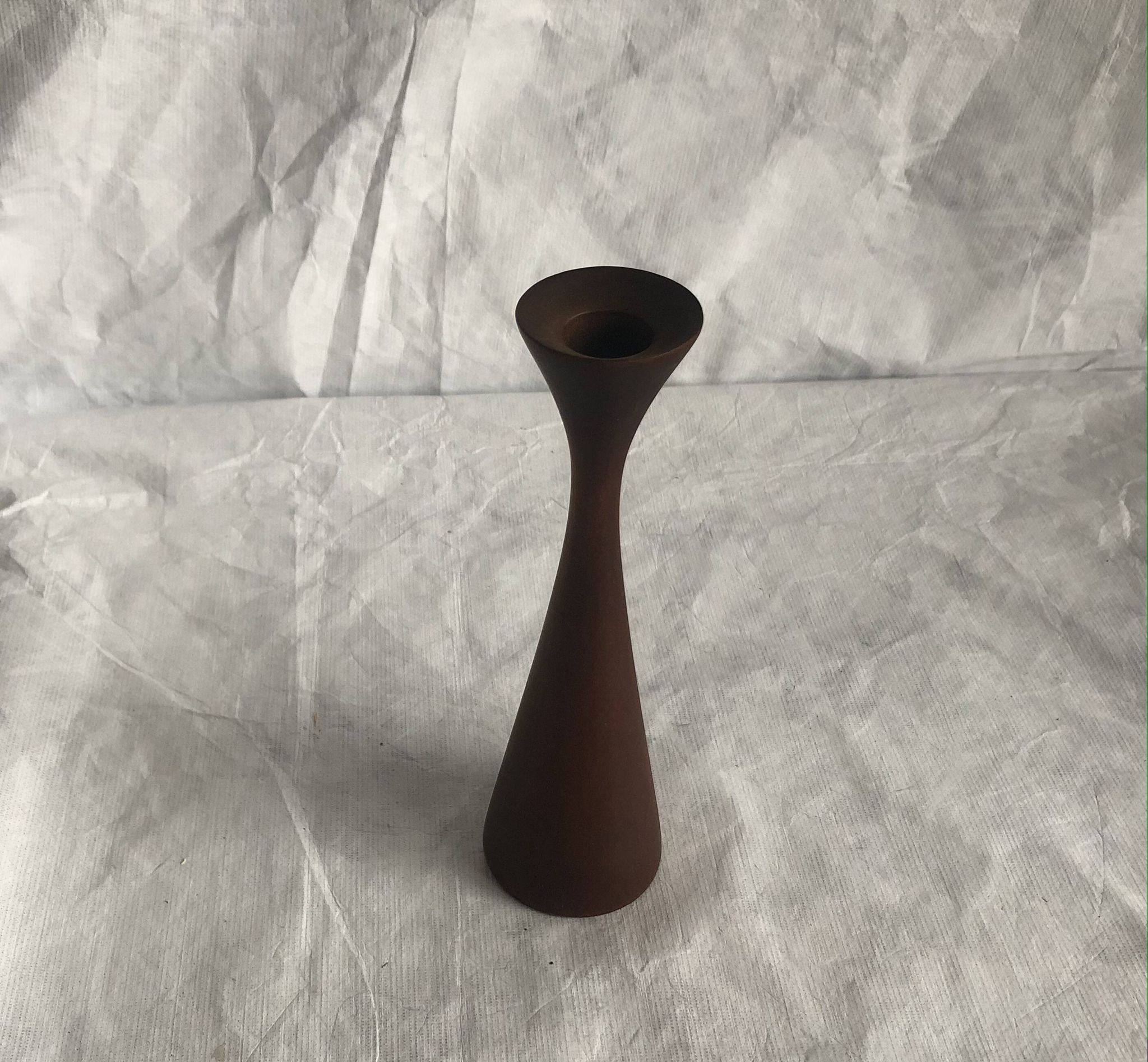 Bougeoir en bois de Bouleau teinté vintage , design scandinave