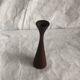 Vintage stained birch wood candle holder, Scandinavian design