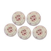Lot of 5 plates Villeroy - Boch model Frisco red