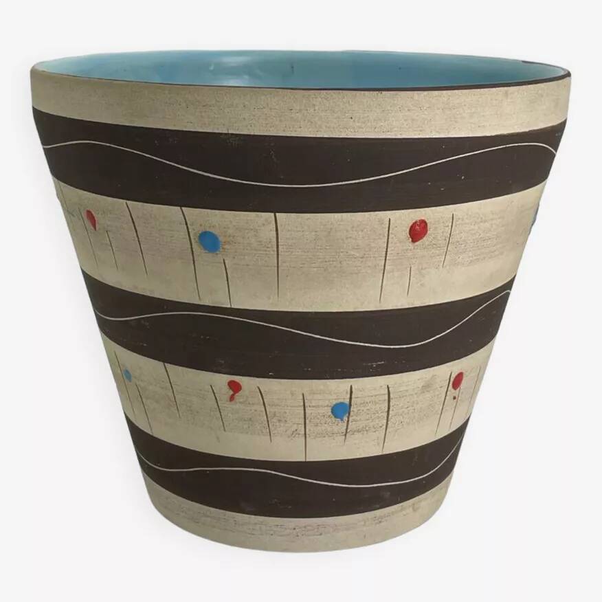 Large ceramic plant pot from the 50s