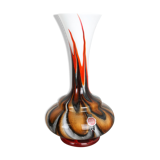 rare Extra Large Vintage Pop Art Opaline Florence glass Vase Design, Italy