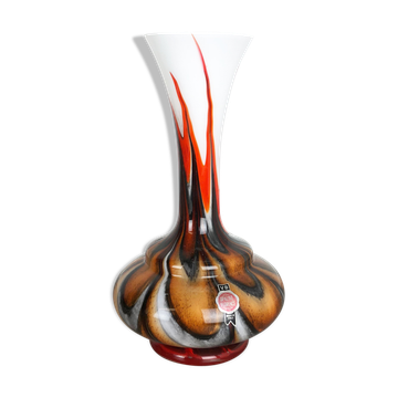 Vase vintage pop art opaline florence verre Italie