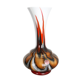 Vase vintage pop art opaline florence verre Italie