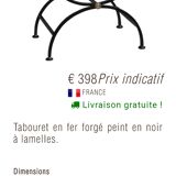 Tabouret en fer forgé