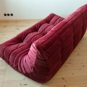 Sofa 3 places velvet bordeaux designed by Michel Ducaroy 1973