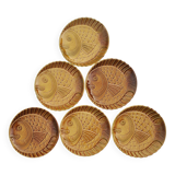 Assiettes vintages, Poissons en barbotine