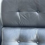 Fauteuil pivotant vintage Bramia avec repose-pieds