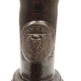Black ceramic candlestick and escutcheon