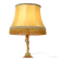 Vintage Table Lamp Female Figure Brass and Onyx Marble