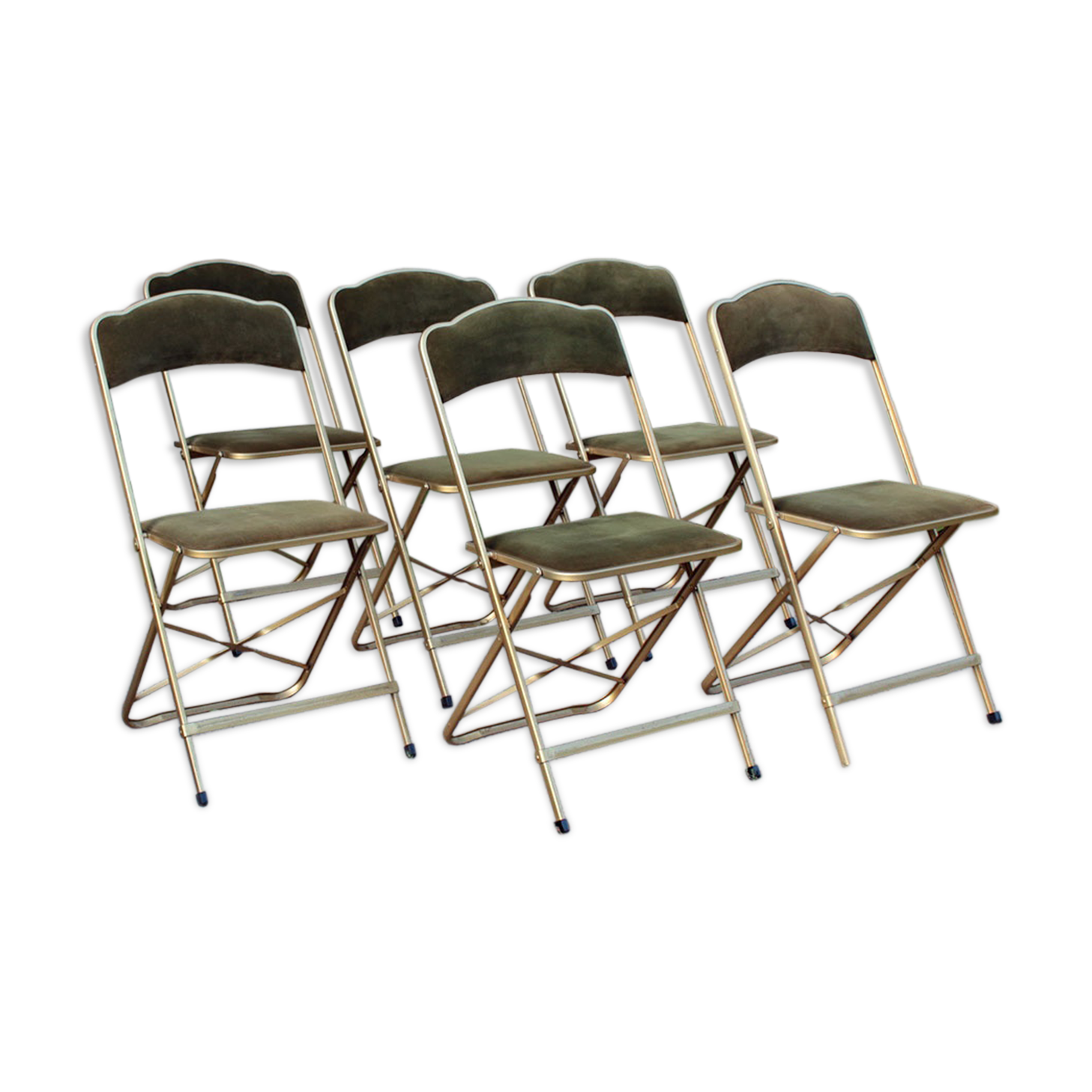 Set of 6 vintage folding chairs