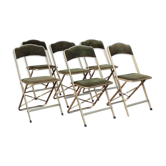 Set of 6 vintage folding chairs