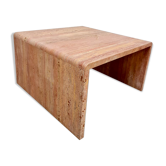 Table basse vintage italienne en travertin marbre 'pink chique'