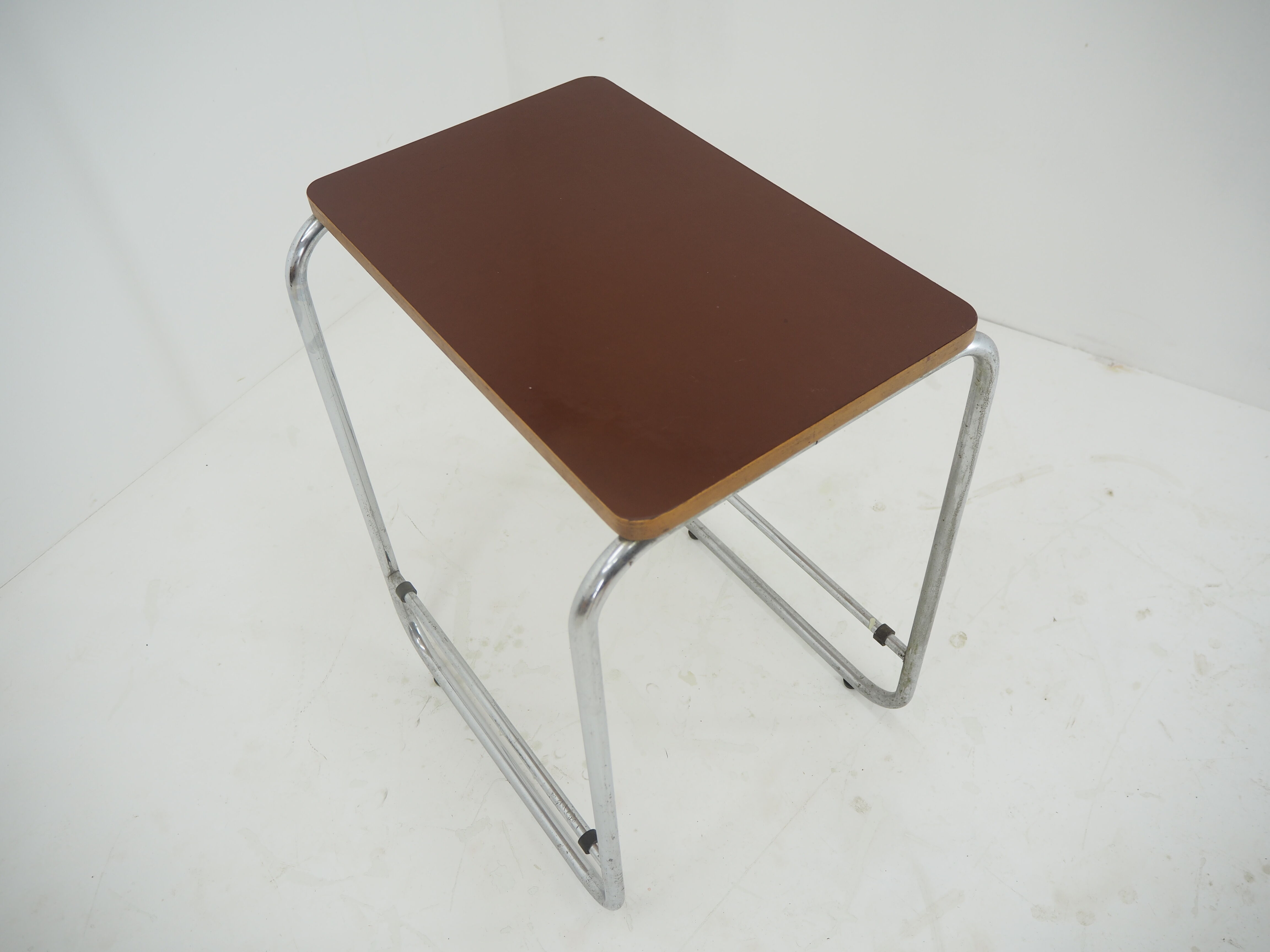midcentury chrome side table, 1960s