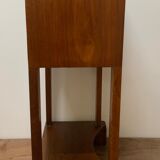 Side table in walnut and veneer, work of the late nineteenth century