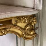 Louis XV style console table in gilded wood, 19th century