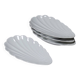 4 white porcelain Limoges shell rococo vintage dishes