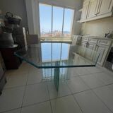 Roche Bobois Octagonal Glass Table