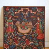 Vintage tapestry in the style of the Middle Ages