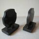 Old pair of cassolette bookends in Art Deco marble office living room vintage retro