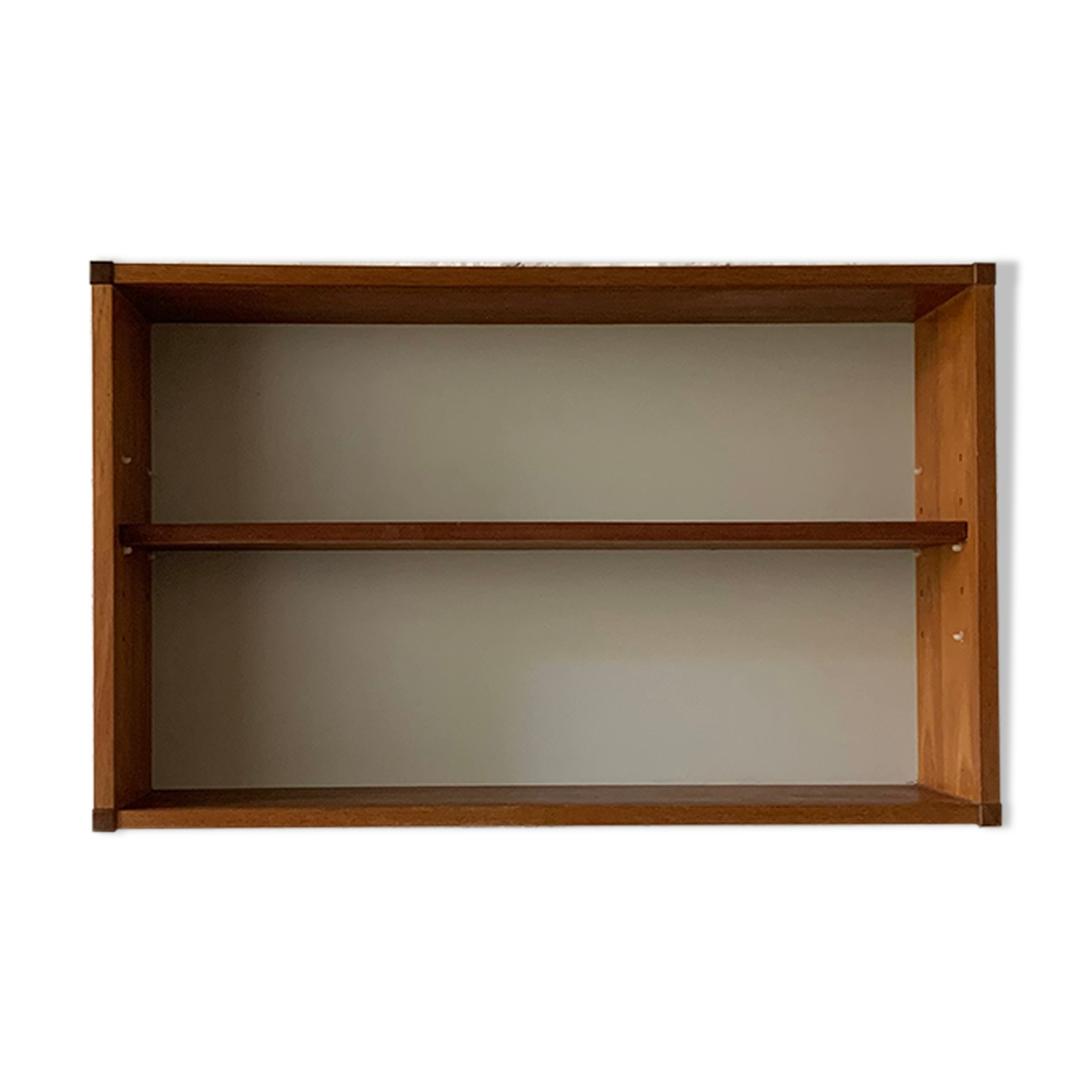 Vintage teak wall bookcase