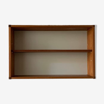 Vintage teak wall bookcase