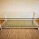Italian travertine, perspex and glass coffee table, circa 1970
