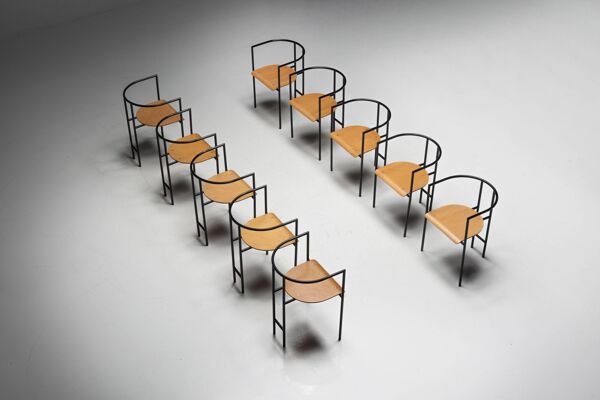 Fauteuils postmodernes ''Tokyo'' par Rodney Kinsman pour Bieffeplast, Italie, 1980