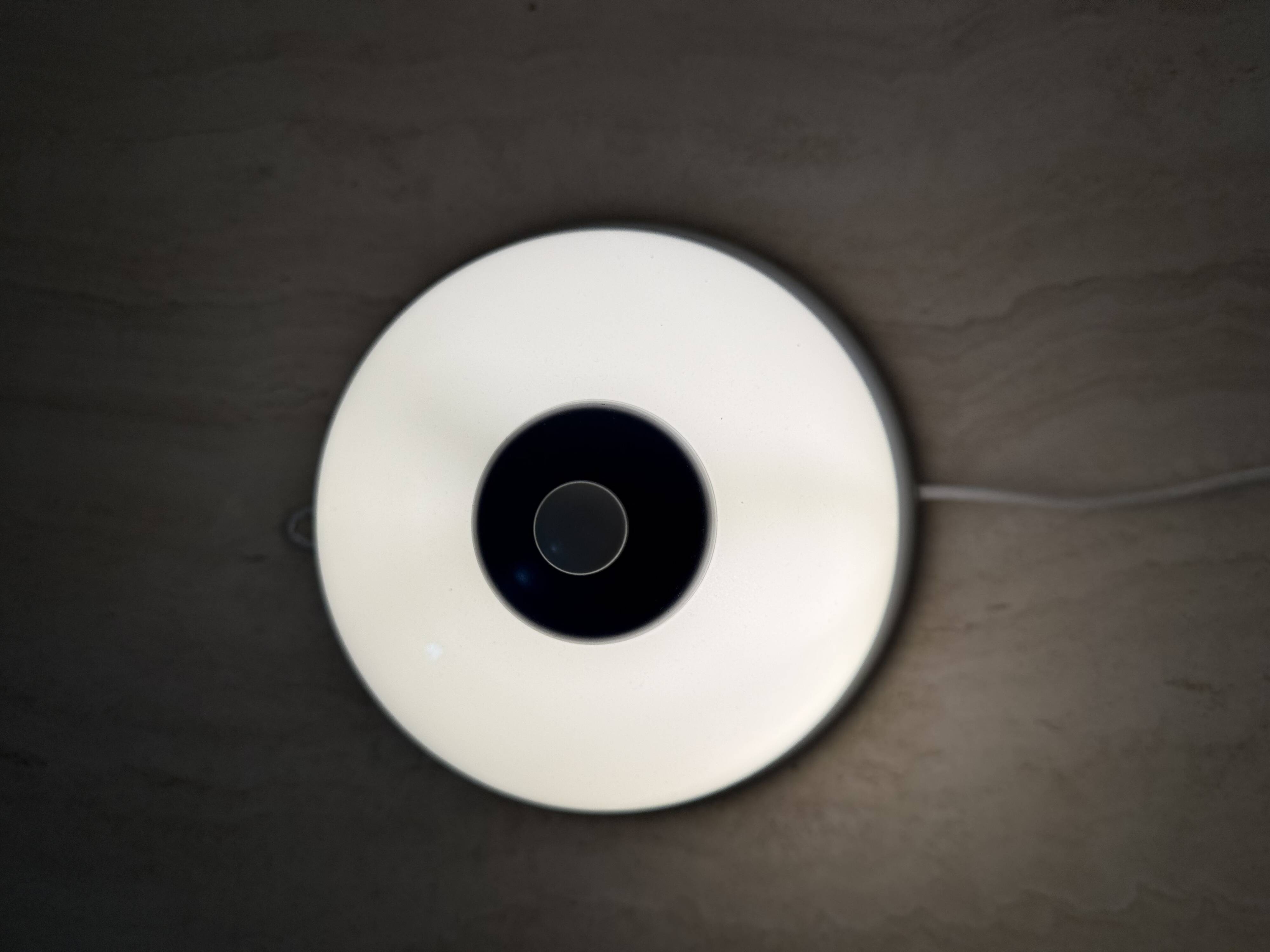 Vintage glass blue and white wall lamp sconce , 1970s