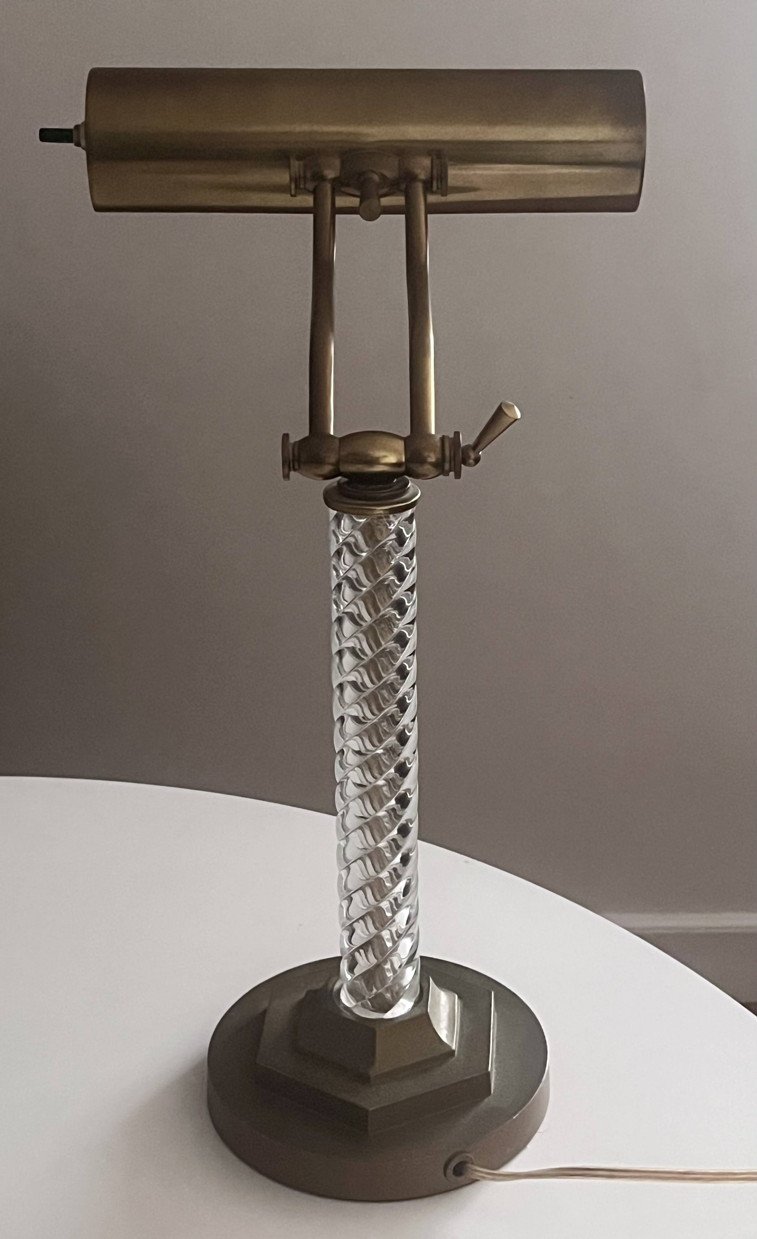 Art Deco desk lamp - vintage notary lamp - Hollywood Regency -
