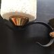 Pair of vintage wall lamps in pearl perspex and brass