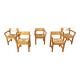 Vintage scandinavian pine wood dining chairs, 1960s by GM Mobler