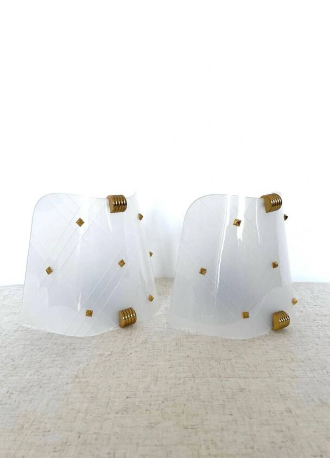 Pair of Plexiglas wall lights, 1960s