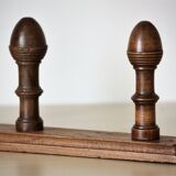 Turned wooden coat holder