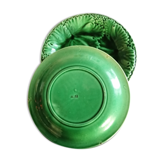 Set of 2 dessert plates, or salins slurry cheese, green,