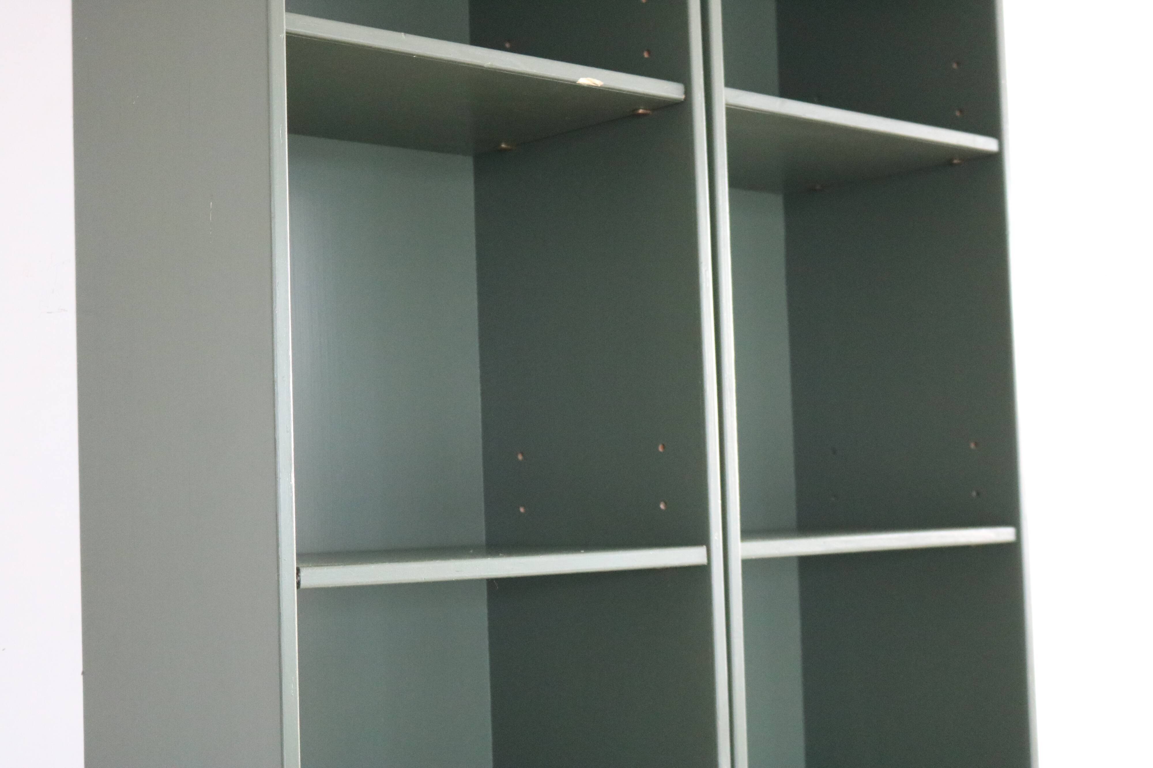 Vintage danish green bookcase