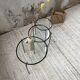 50s metal and glass nesting coffee tables