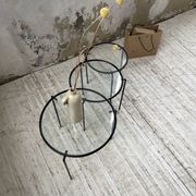 Tables basses gigogne métal et verre années 50