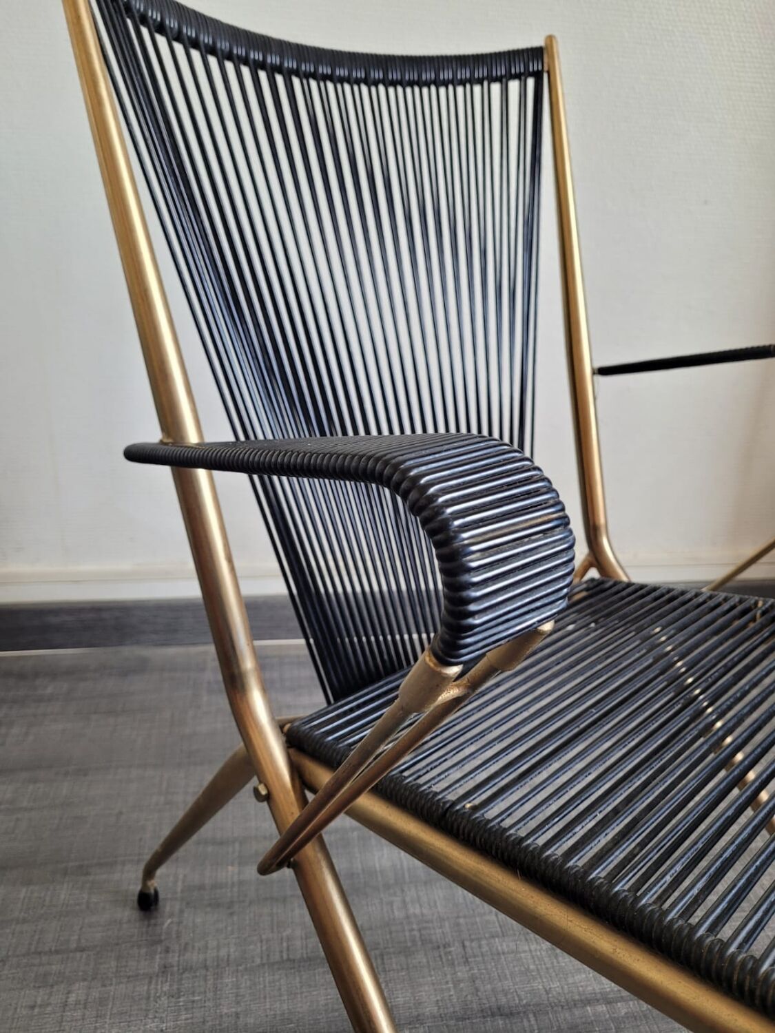 Folding armchair scoubidou