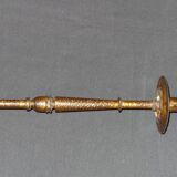 Lampe à poser en fer battu, façon haute epoque, h 70 cm