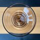 Art Deco footed bowl Daum Nancy, smoked glass, square base, signed