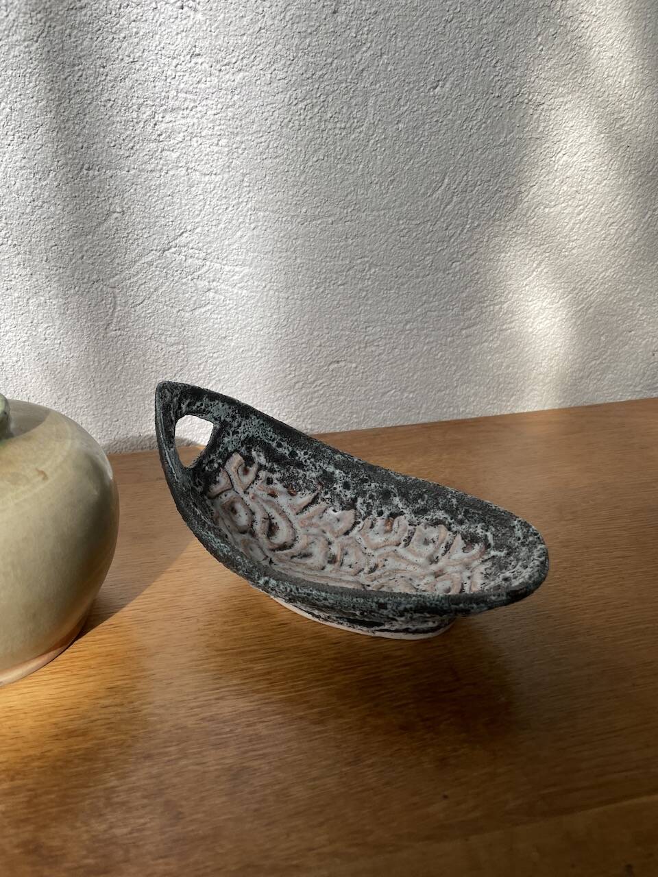 Empty ceramic pocket Fatlava Vallauris 1950