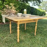 Square country-style drop-leaf table