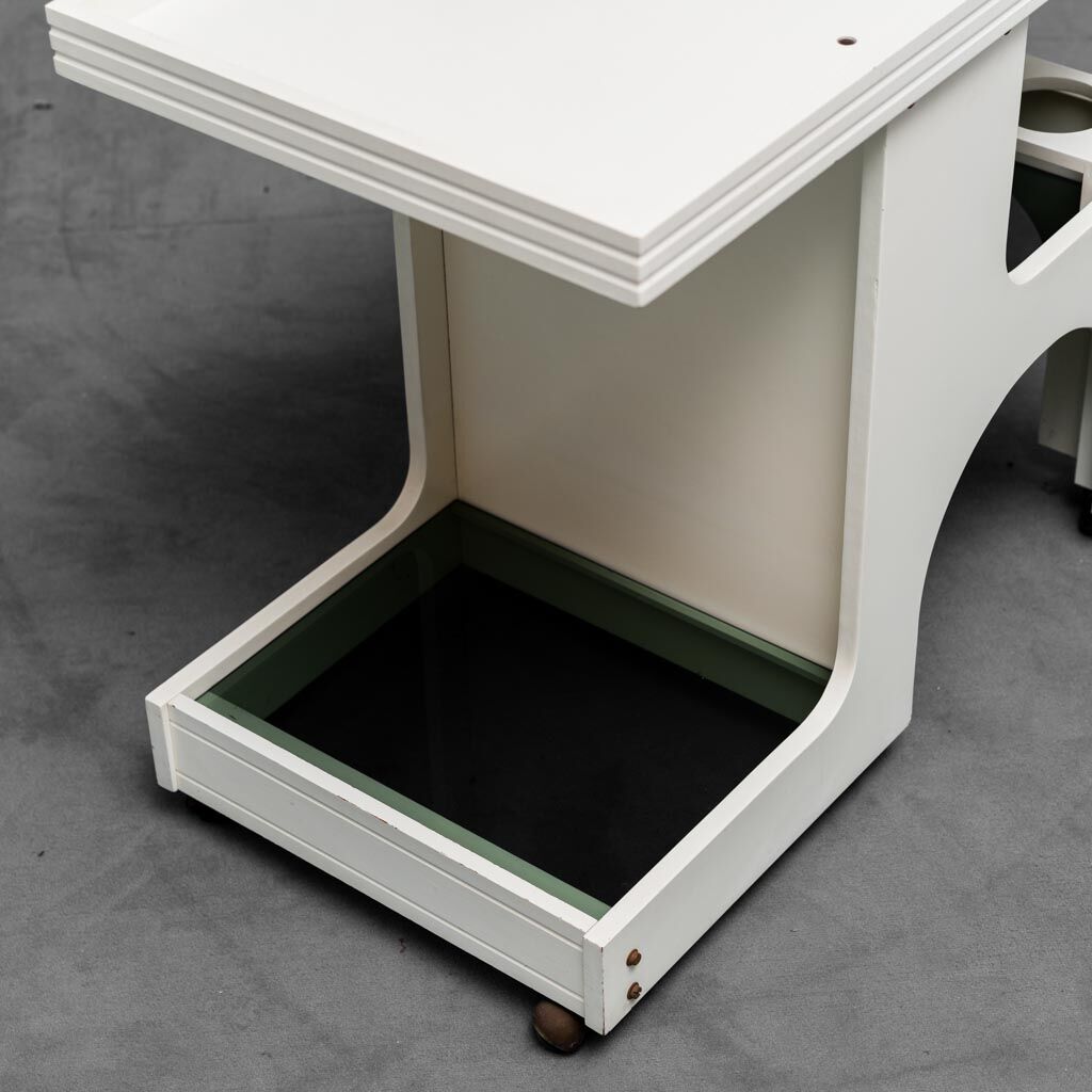 Bar trolley in smoked glass smoked 1970