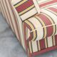 American sofa and armchair in original striped fabric from the 1970s