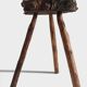 French Olive Wood Rustic / Wabi Sabi Accent Side Table / Stool, Early 20th C.