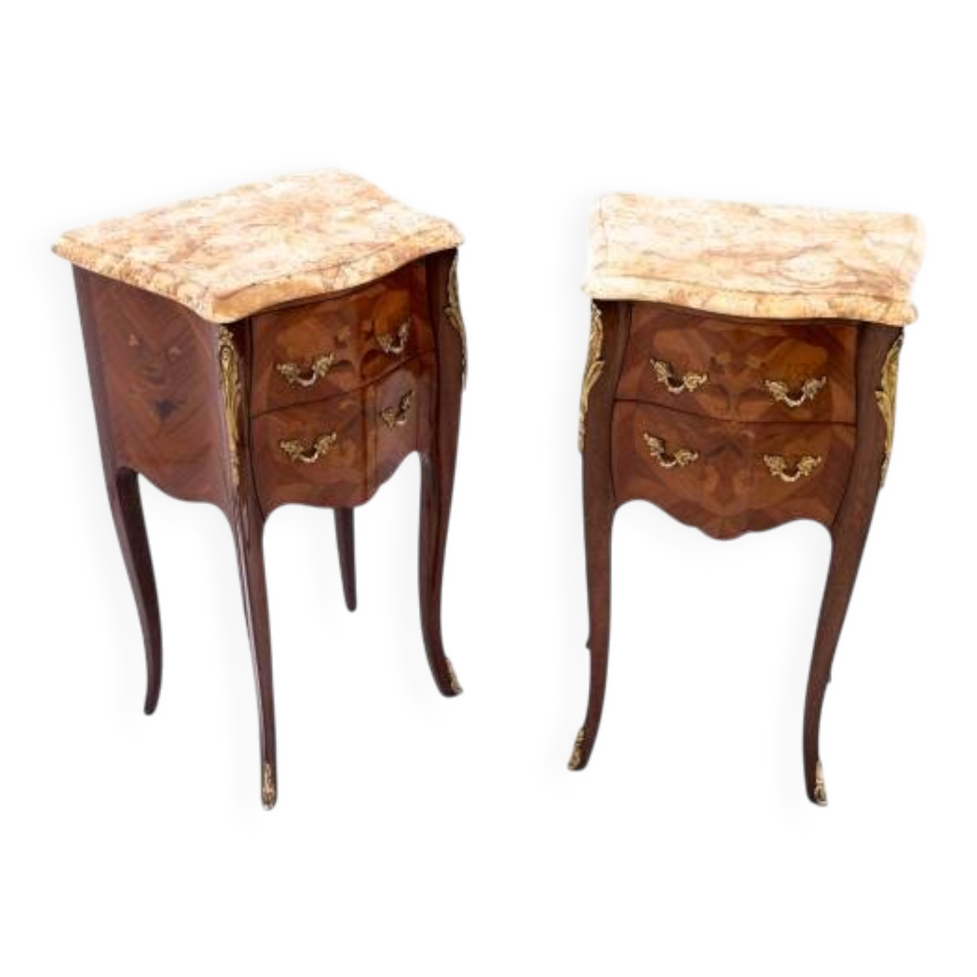 Pair of bedside tables, early 20th century, France.