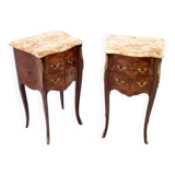 Pair of bedside tables, early 20th century, France.