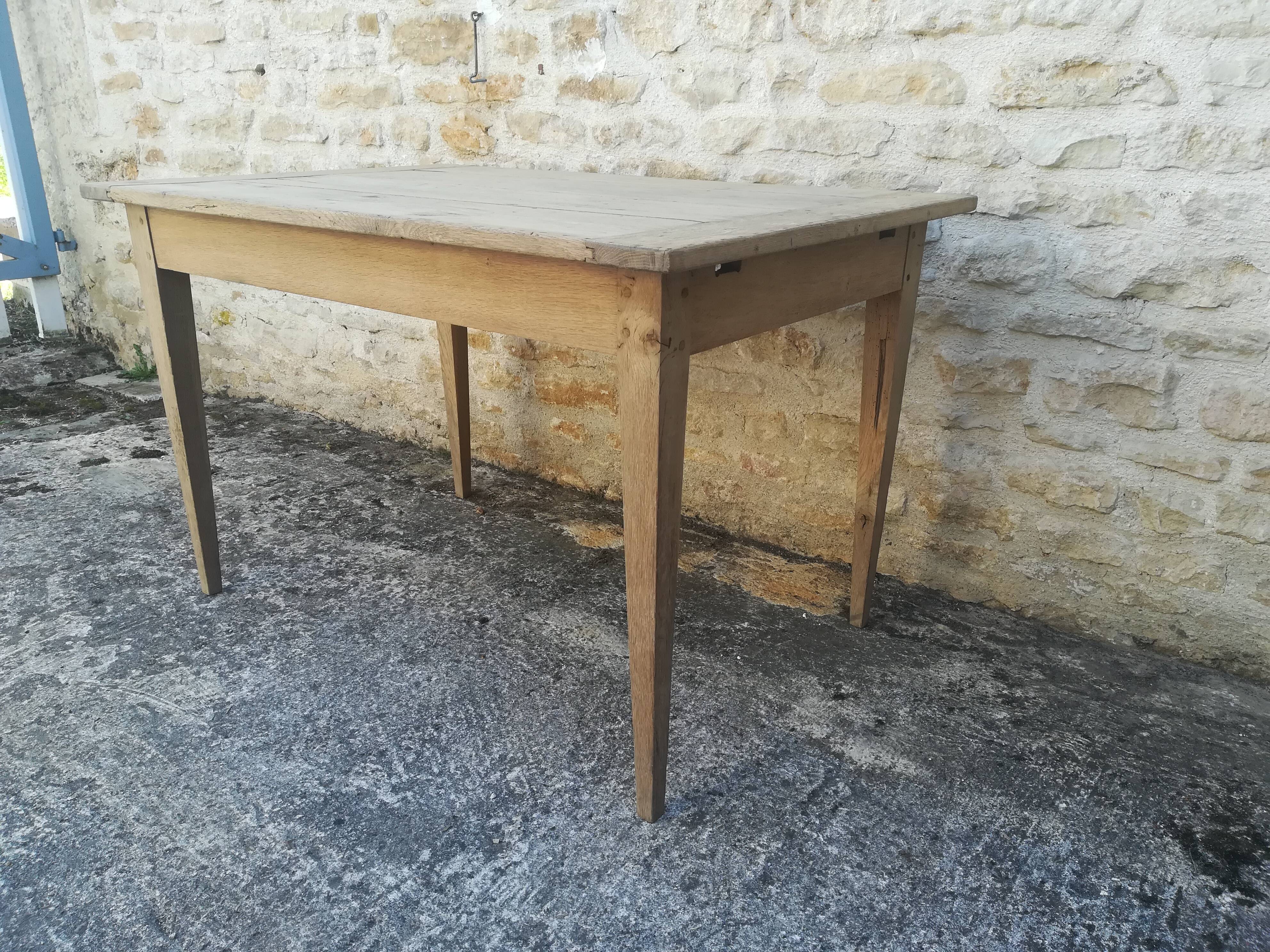 One drawer farm table