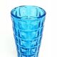 Vase moderne du milieu du siècle, en verre pressé bleu, HSG Ząbkowice, Pologne, années 1970